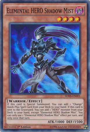 Elemental Hero Shadow Mist [SDHS-EN001] Super Rare | Gamers Paradise