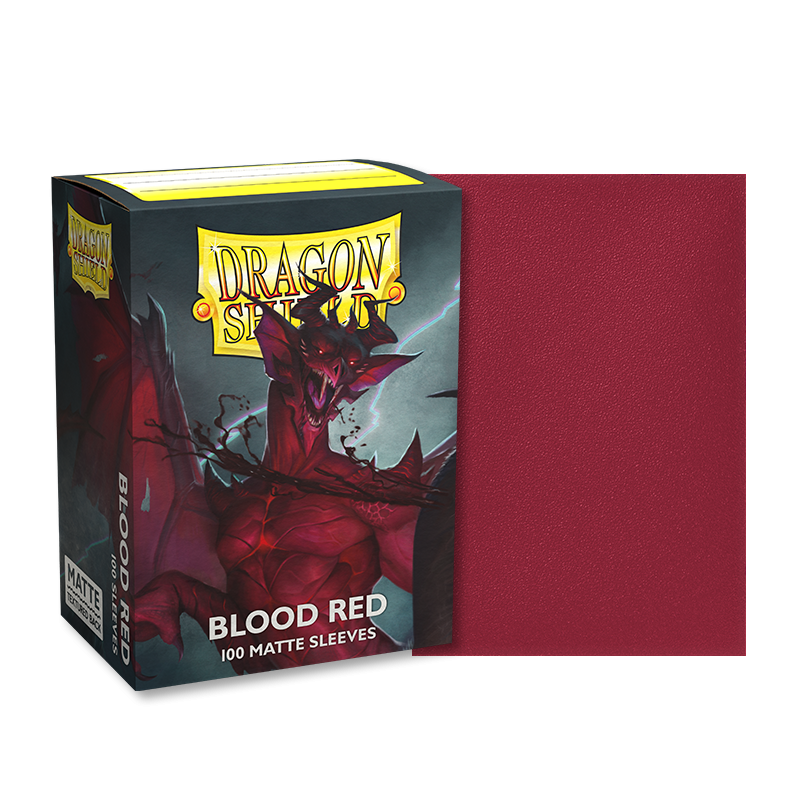 Dragon Shield: Standard 100ct Sleeves - Blood Red (Matte) | Gamers Paradise