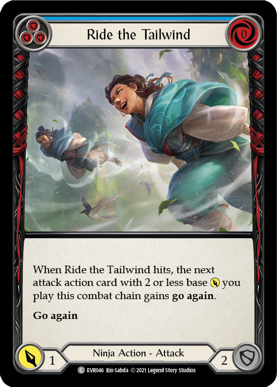 Ride the Tailwind (Blue) [EVR046] (Everfest)  1st Edition Rainbow Foil | Gamers Paradise