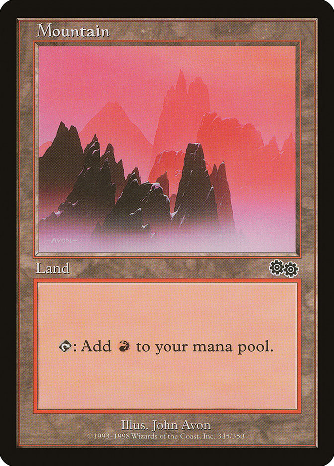 Mountain (345) [Urza's Saga] | Gamers Paradise