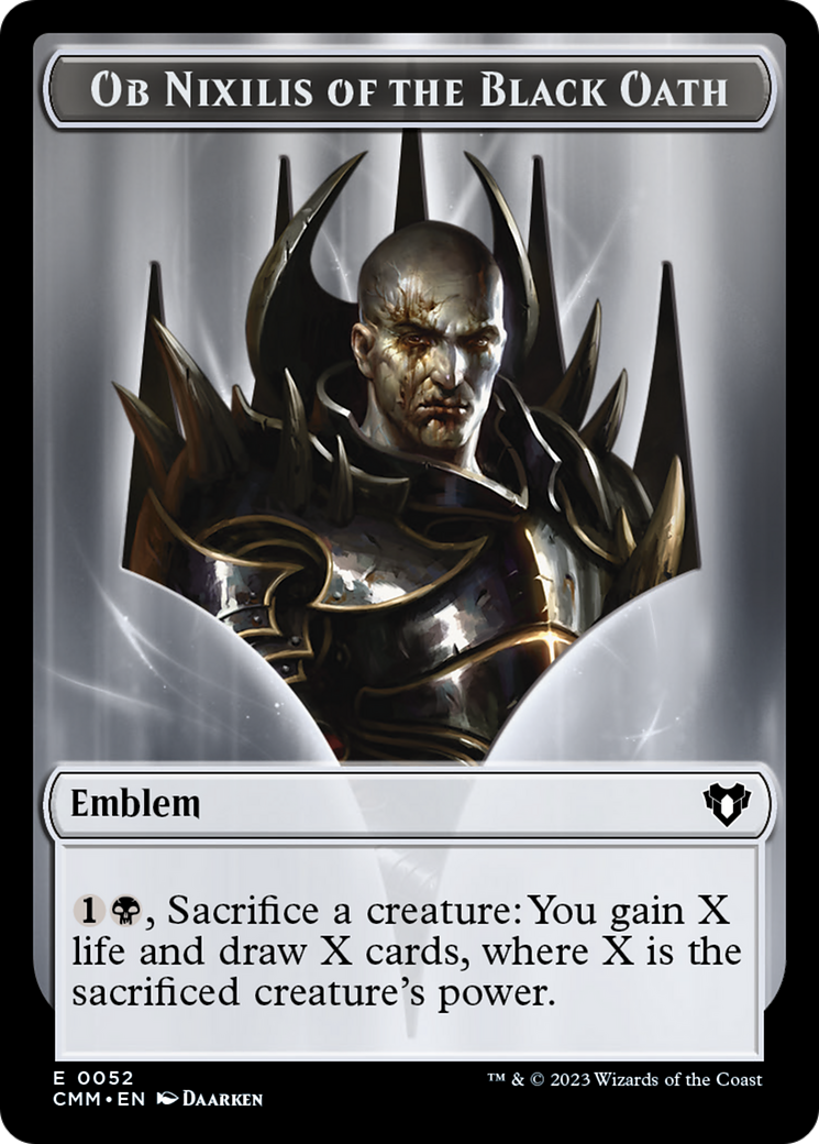 Ob Nixilis of the Black Oath Emblem [Commander Masters Tokens] | Gamers Paradise