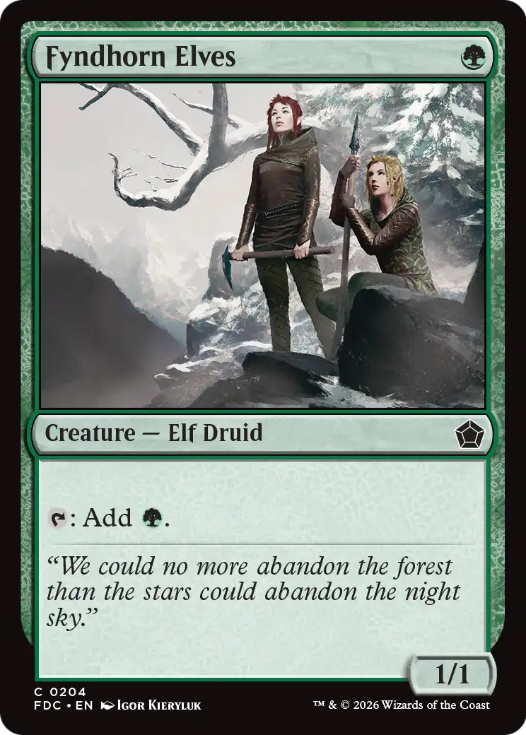 Fyndhorn Elves [Foundations Commander] | Gamers Paradise