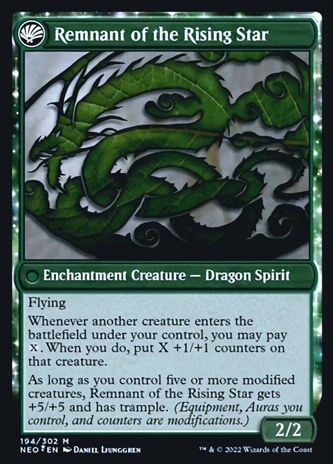 Jugan Defends the Temple // Remnant of the Rising Star [Kamigawa: Neon Dynasty Prerelease Promos] | Gamers Paradise