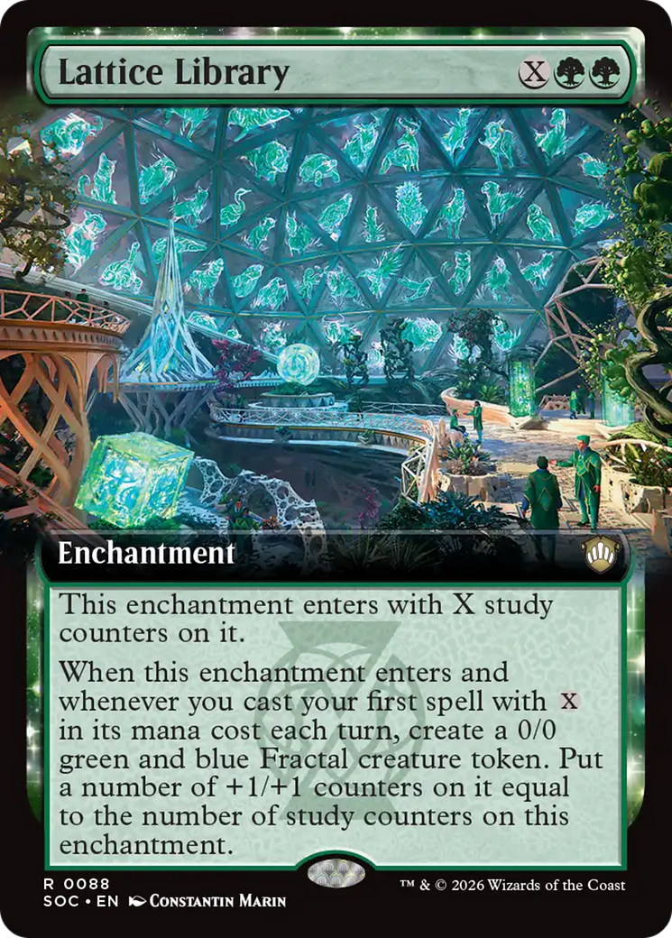 Lattice Library (Extended Art) [Secrets of Strixhaven Commander] | Gamers Paradise