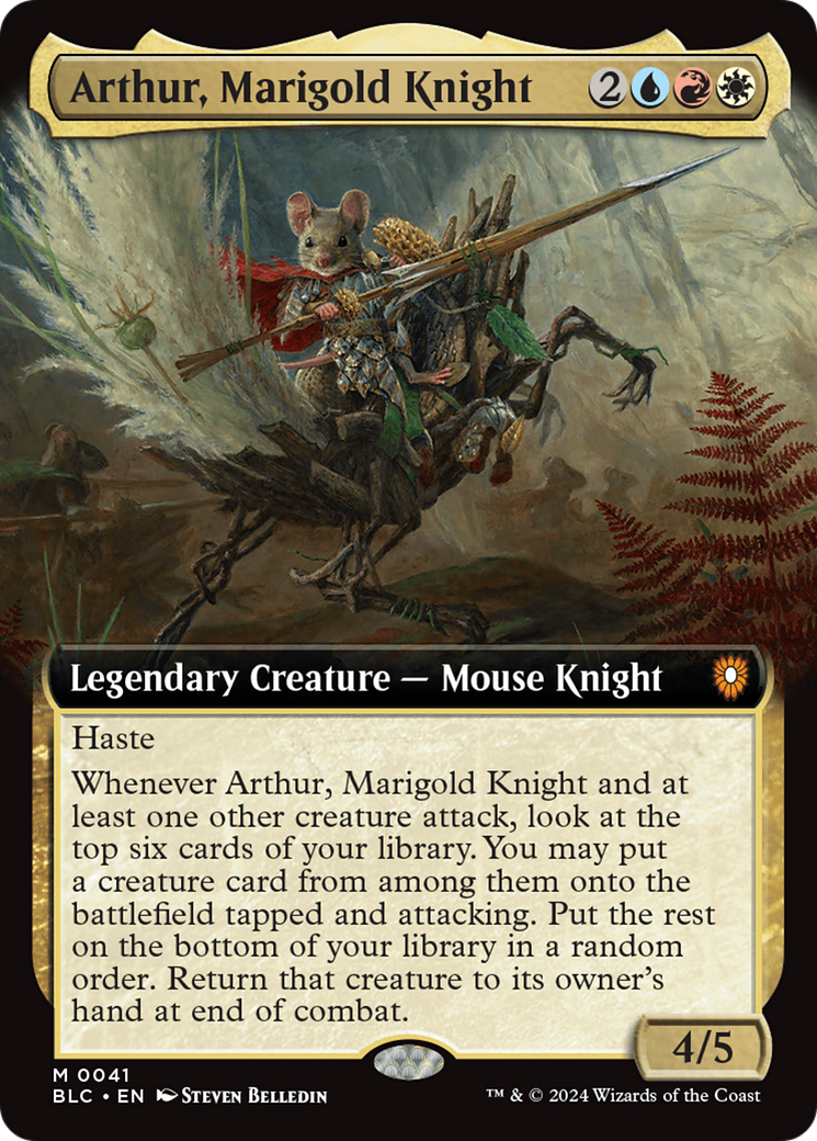 Arthur, Marigold Knight (Extended Art) [Bloomburrow Commander] | Gamers Paradise