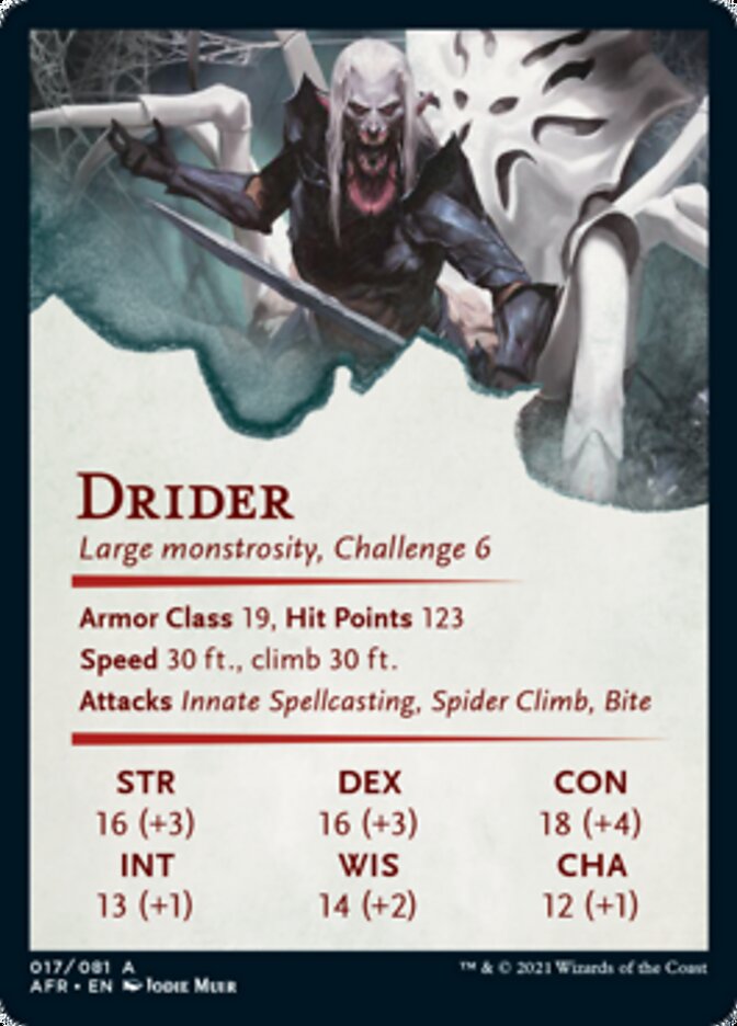 Drider Art Card [Dungeons & Dragons: Adventures in the Forgotten Realms Art Series] | Gamers Paradise