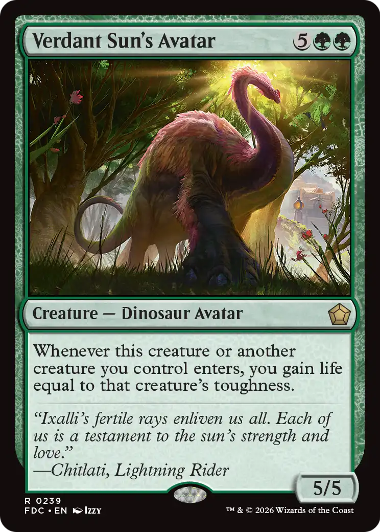 Verdant Sun's Avatar [Foundations Commander] | Gamers Paradise