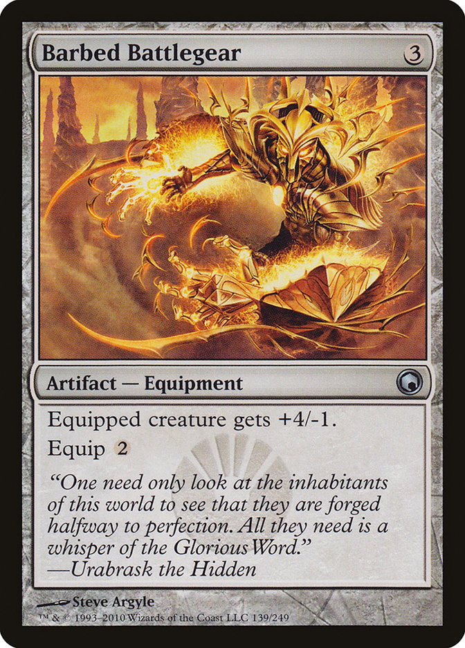 Barbed Battlegear [Scars of Mirrodin] | Gamers Paradise