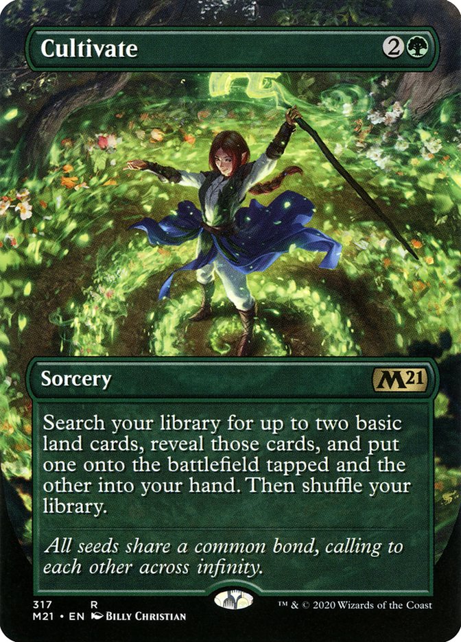 Cultivate (Borderless Alternate Art) [Core Set 2021] | Gamers Paradise