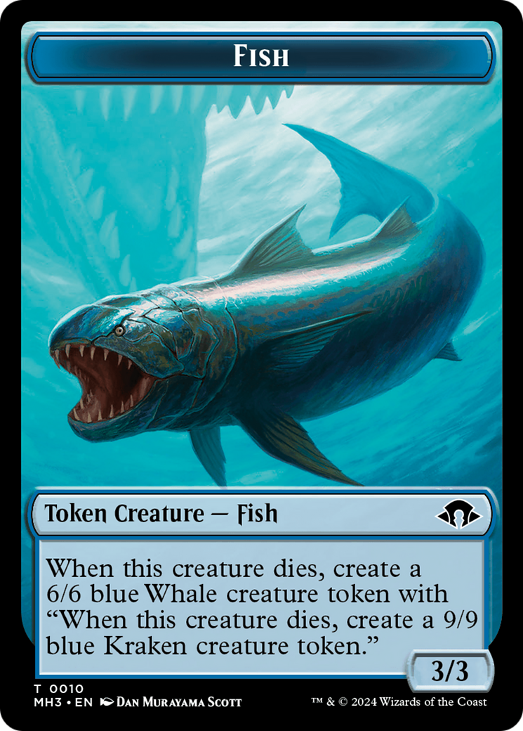 Eldrazi Spawn // Fish Double-Sided Token [Modern Horizons 3 Tokens] | Gamers Paradise