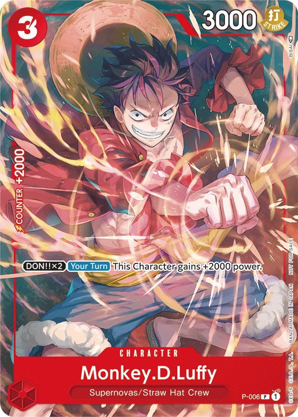 Monkey.D.Luffy (P-006) (Tournament Pack Vol. 1) [One Piece Promotion Cards] | Gamers Paradise