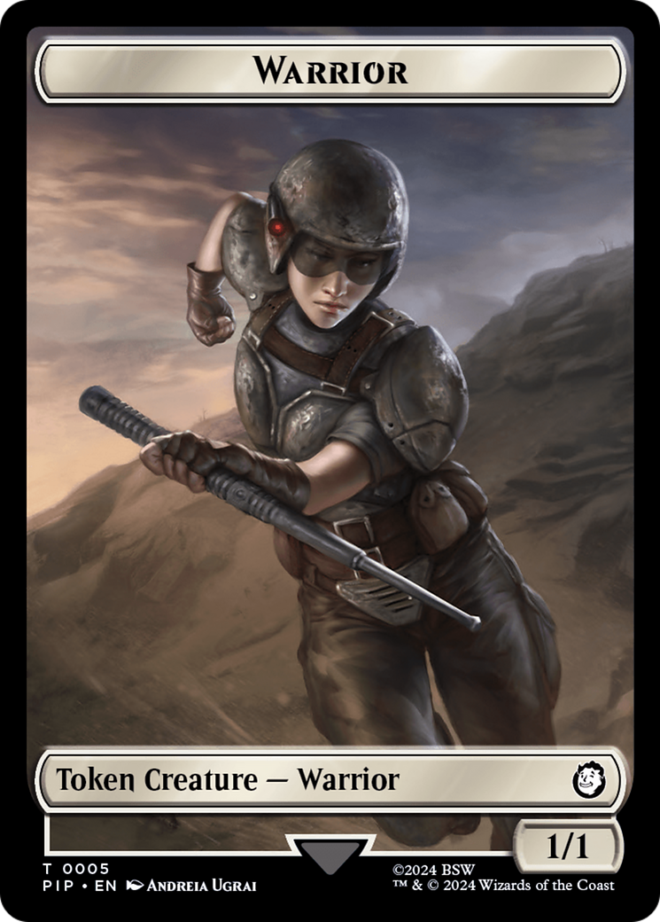 Radiation // Warrior Double-Sided Token [Fallout Tokens] | Gamers Paradise
