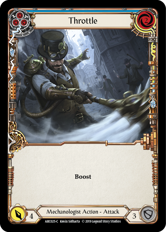 Throttle (Blue) [ARC025-C] (Arcane Rising)  1st Edition Rainbow Foil | Gamers Paradise