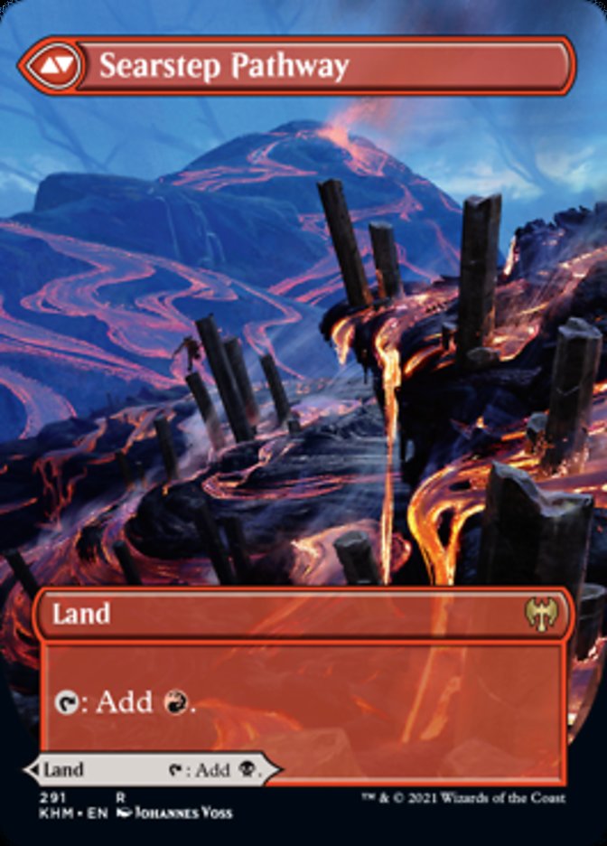 Blightstep Pathway // Searstep Pathway (Borderless Alternate Art) [Kaldheim] | Gamers Paradise