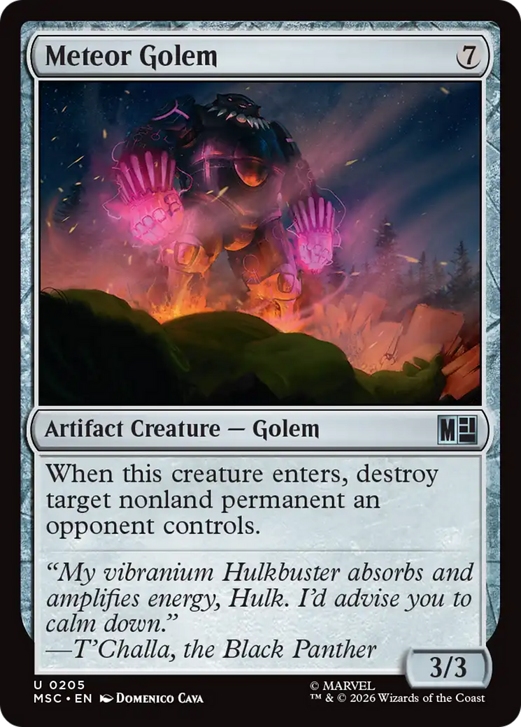 Meteor Golem (Surge Foil) [Marvel Super Heroes Commander] | Gamers Paradise
