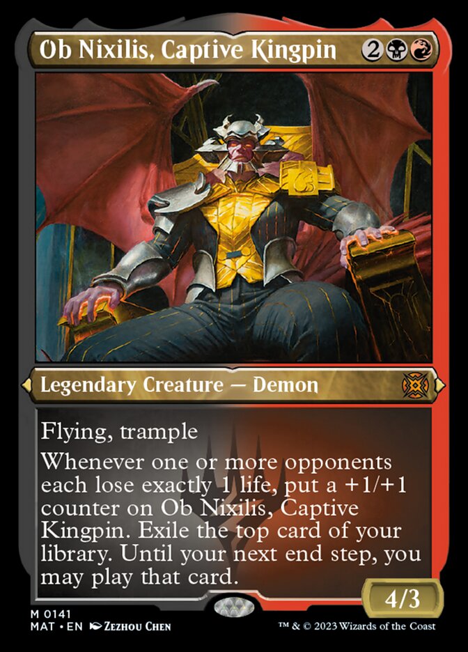 Ob Nixilis, Captive Kingpin (Foil Etched) [March of the Machine: The Aftermath] | Gamers Paradise