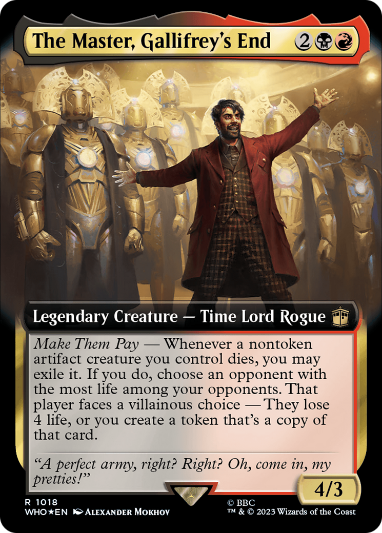 The Master, Gallifrey's End (Extended Art) (Surge Foil) [Doctor Who] | Gamers Paradise