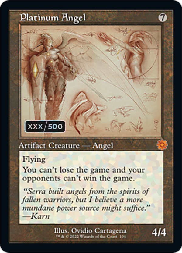 Platinum Angel (Retro Schematic) (Serialized) [The Brothers' War Retro Artifacts] | Gamers Paradise