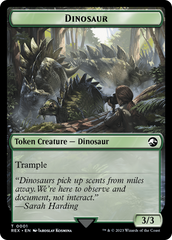 Treasure (0018) // Dinosaur (0001) Double-Sided Token [The Lost Caverns of Ixalan Tokens] | Gamers Paradise