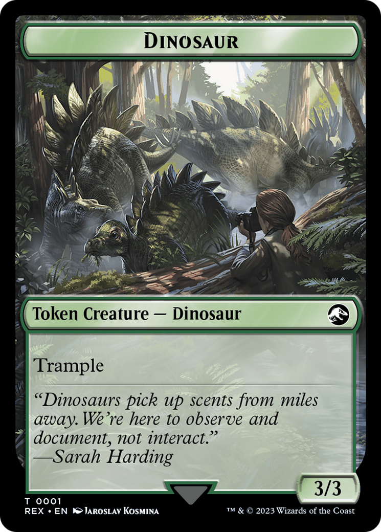 Fungus Dinosaur // Dinosaur (0001) Double-Sided Token [The Lost Caverns of Ixalan Tokens] | Gamers Paradise