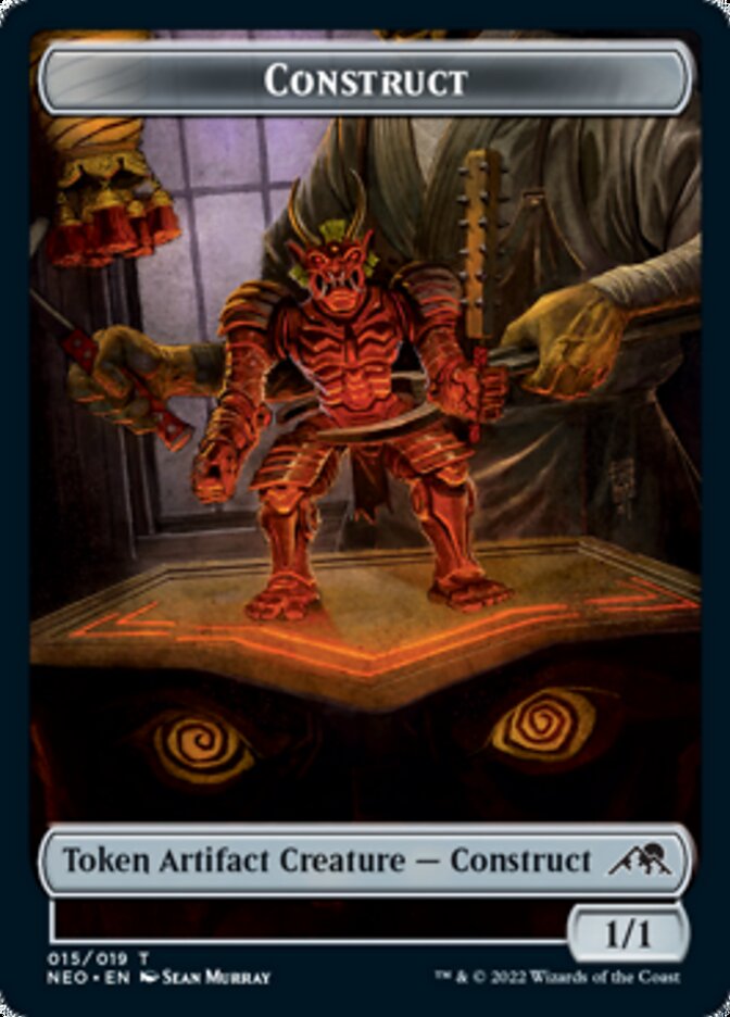Samurai // Construct (015) Double-Sided Token [Kamigawa: Neon Dynasty Tokens] | Gamers Paradise
