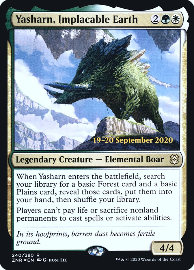 Yasharn, Implacable Earth [Zendikar Rising Prerelease Promos] | Gamers Paradise