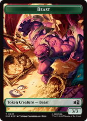 Rhino (029) // Beast (027) Double-Sided Token (Surge Foil) [Marvel Super Heroes Commander Tokens] | Gamers Paradise