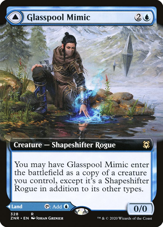 Glasspool Mimic // Glasspool Shore (Extended Art) [Zendikar Rising] | Gamers Paradise