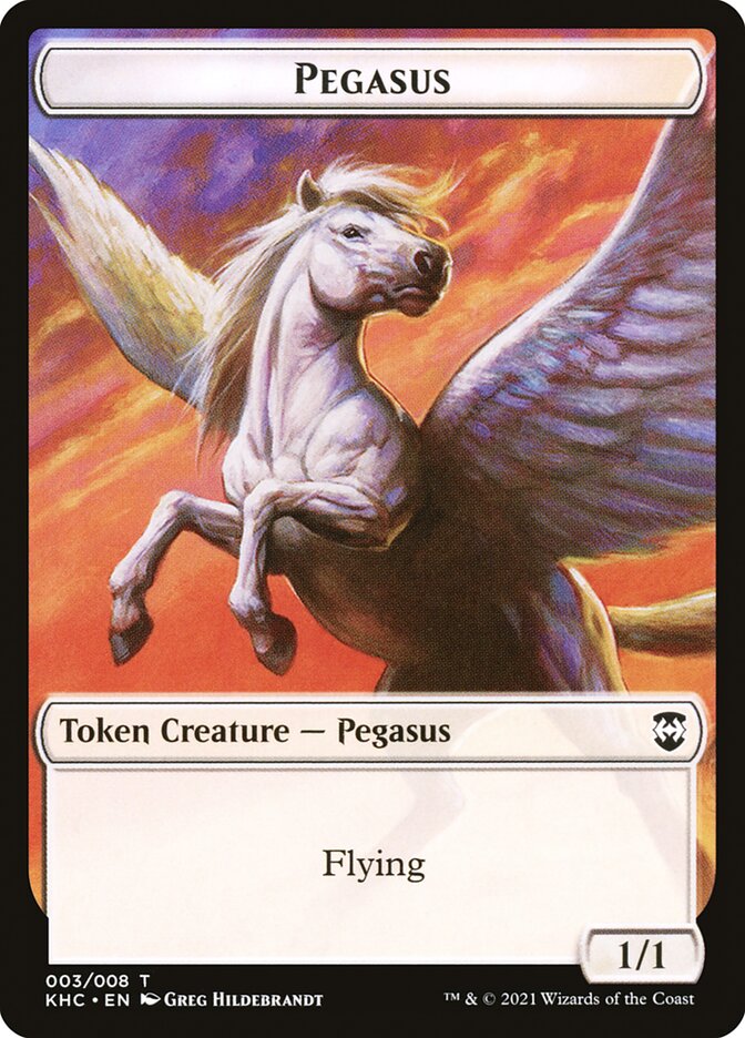 Kithkin Soldier // Pegasus Double-Sided Token [Kaldheim Commander Tokens] | Gamers Paradise