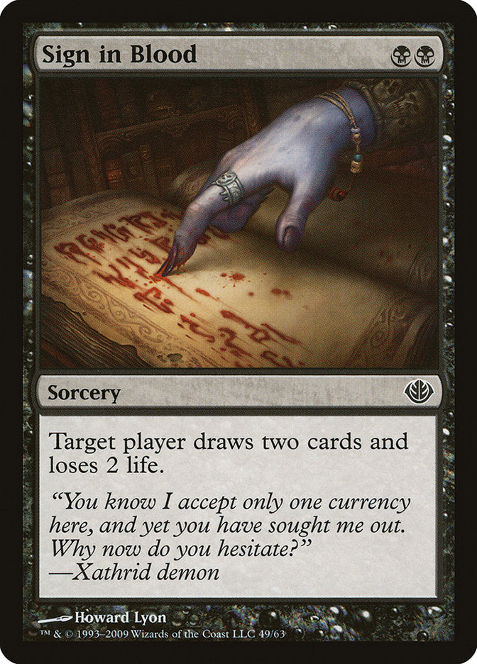 Sign in Blood [Duel Decks: Garruk vs. Liliana] | Gamers Paradise