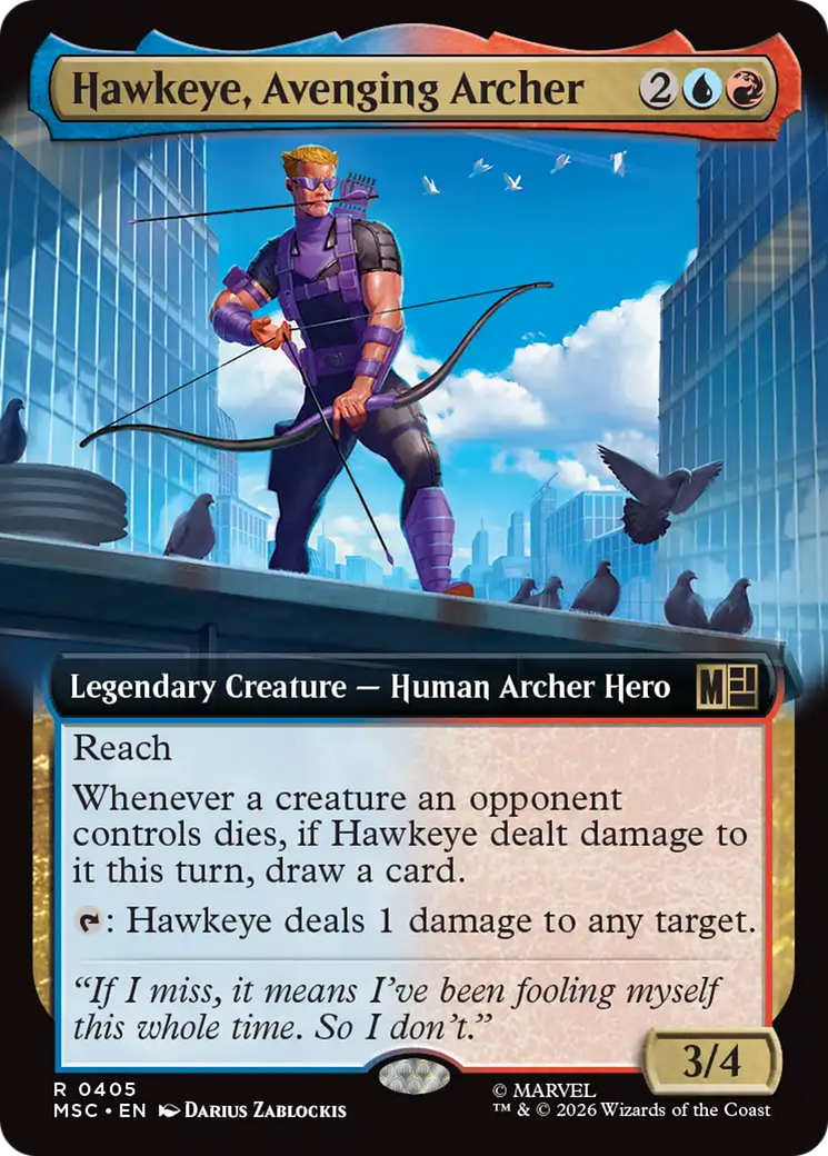 Hawkeye, Avenging Archer (Extended Art) [Marvel Super Heroes Commander] | Gamers Paradise
