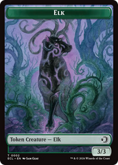 Elk // Emblem - Oko, Shadowmoor Scion Double-Sided Token [Lorwyn Eclipsed Tokens] | Gamers Paradise