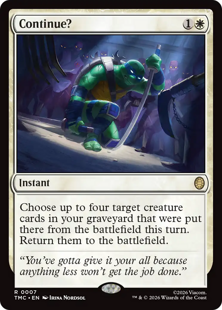 Continue? [Teenage Mutant Ninja Turtles Commander] | Gamers Paradise