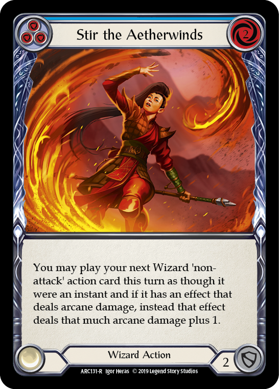 Stir the Aetherwinds (Blue) [ARC131-R] (Arcane Rising)  1st Edition Normal | Gamers Paradise