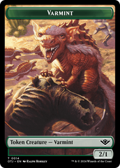 Treasure // Varmint Double-Sided Token [Outlaws of Thunder Junction Tokens] | Gamers Paradise
