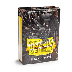 Dragon Shield: Japanese Size 60ct Sleeves - Black (Matte) | Gamers Paradise