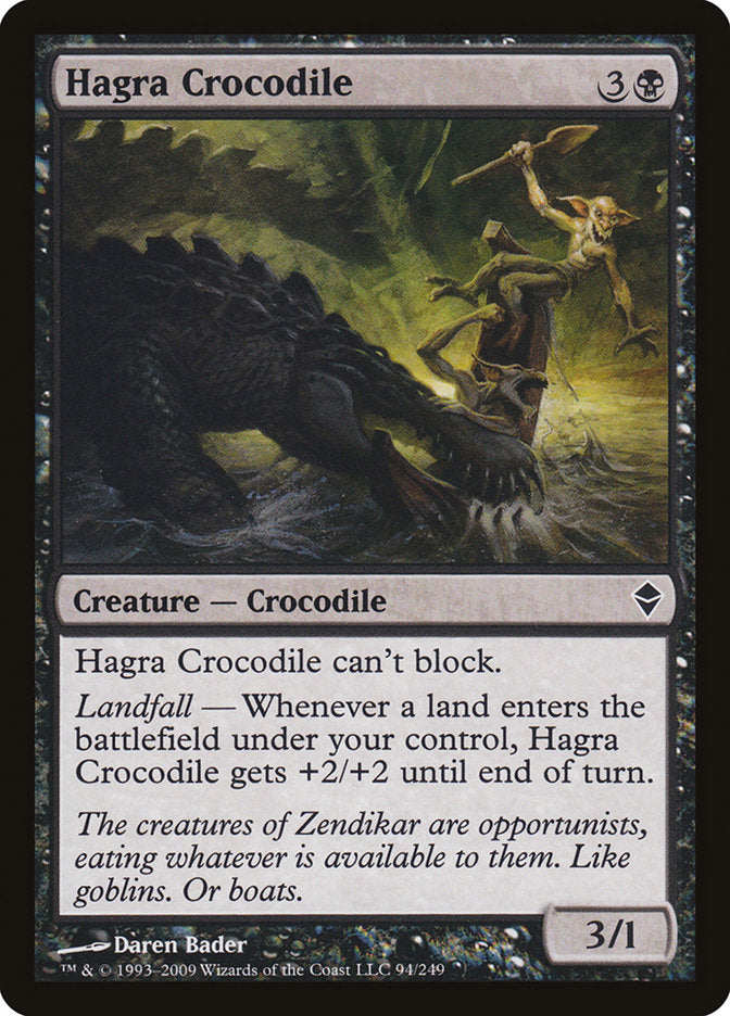 Hagra Crocodile [Zendikar] | Gamers Paradise