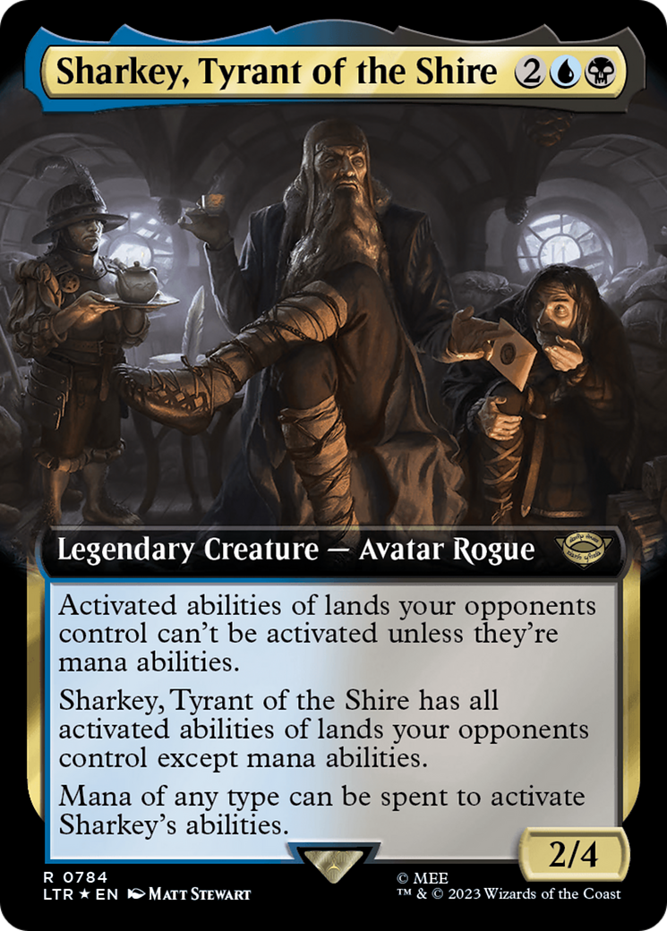 Sharkey, Tyrant of the Shire (Extended Art) (Surge Foil) [The Lord of the Rings: Tales of Middle-Earth] | Gamers Paradise