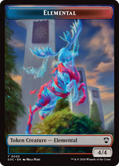 Elemental (0020) // Treasure Double-Sided Token [Secrets of Strixhaven Commander Tokens] | Gamers Paradise
