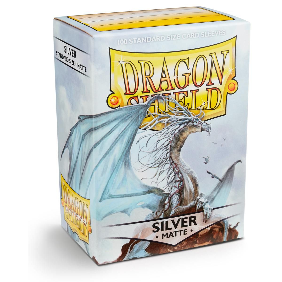 Dragon Shield: Standard 100ct Sleeves - Silver (Matte) | Gamers Paradise