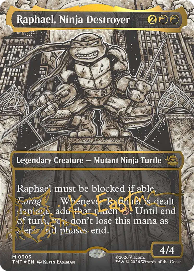 Raphael, Ninja Destroyer (Borderless) (Gold-Stamped Signature) [Teenage Mutant Ninja Turtles] | Gamers Paradise