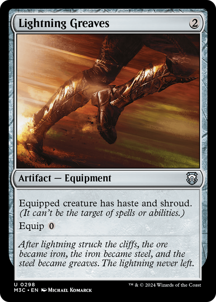 Lightning Greaves (Ripple Foil) [Modern Horizons 3 Commander] | Gamers Paradise