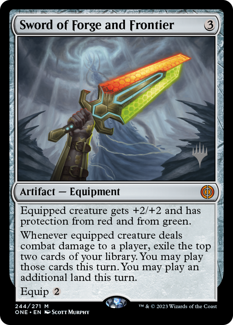Sword of Forge and Frontier (Promo Pack) [Phyrexia: All Will Be One Promos] | Gamers Paradise