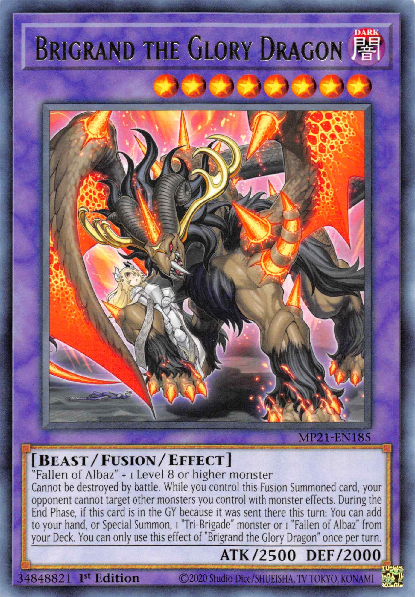 Brigrand the Glory Dragon [MP21-EN185] Rare | Gamers Paradise