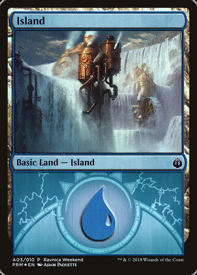 Island (A03) [Ravnica Allegiance Ravnica Weekend] | Gamers Paradise
