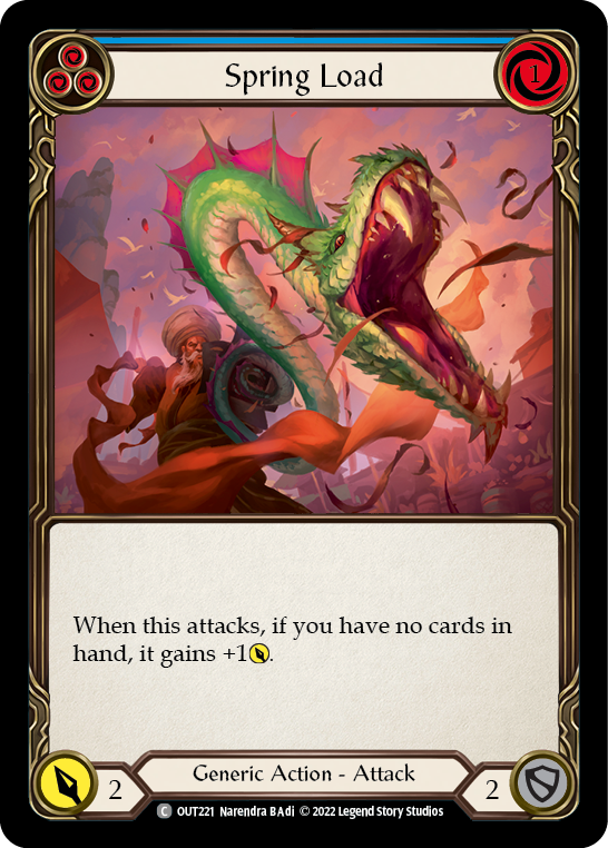 Spring Load (Blue) [OUT221] (Outsiders)  Rainbow Foil | Gamers Paradise