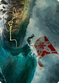 Run Ashore Art Card (Gold-Stamped Signature) [Kaldheim Art Series] | Gamers Paradise
