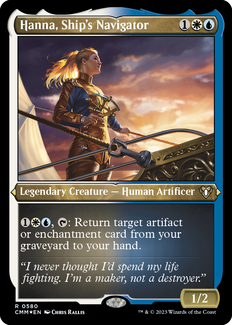 Hanna, Ship's Navigator (Foil Etched) [Commander Masters] | Gamers Paradise