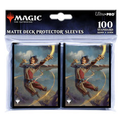 Wilds of Eldraine Kellan, the Fae-Blooded (Adventure Frame) Standard Deck Protector Sleeves (100ct) for Magic: The Gathering | Gamers Paradise