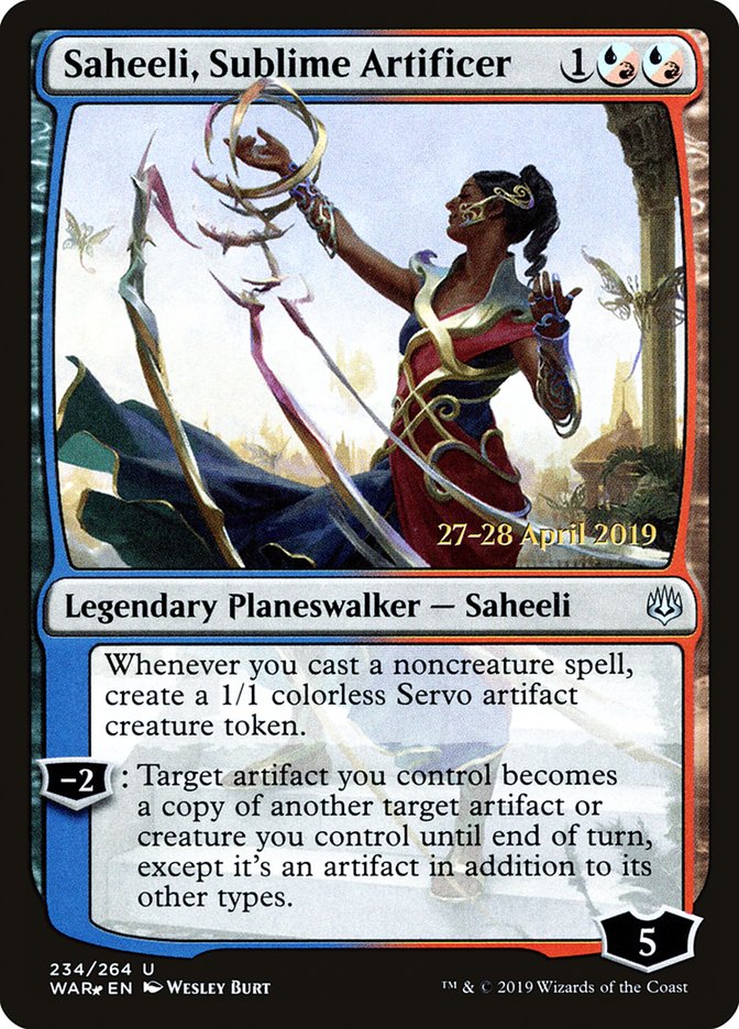 Saheeli, Sublime Artificer [War of the Spark Prerelease Promos] | Gamers Paradise